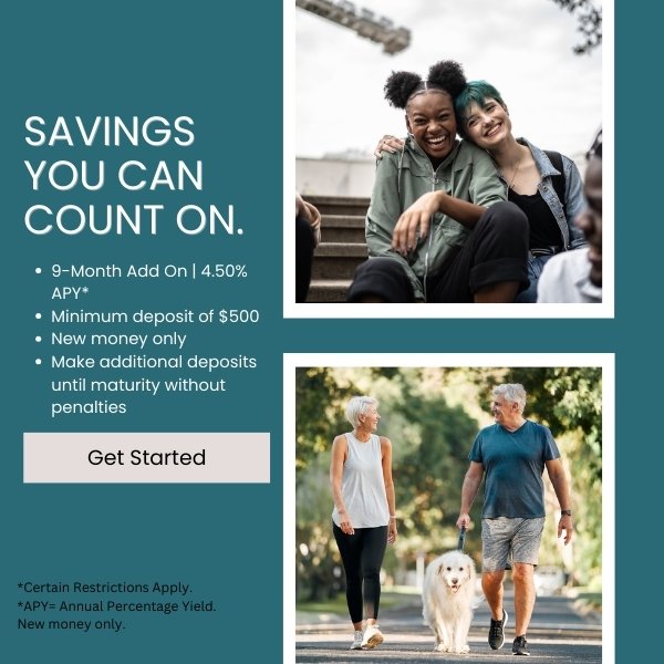 savings you can count on don't miss out on our 9 month certificate special click to learn more