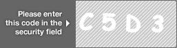 captcha code for visual authentication  letter C number 5 letter D number 3