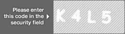 captcha code for visual authentication  letter K number 4 letter L number 5